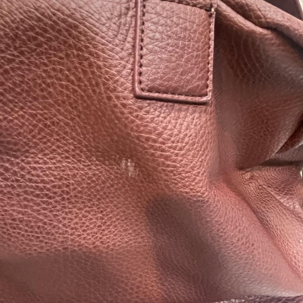 Sole Society Duffle Bag Womens Large Burgundy Faux Leather Weekender Travel Bag - Picture 6 of 13